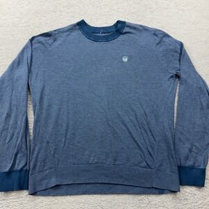 Lululemon Womens Blue Heathered Crewneck Sweater Acorn Logo Size 4/6